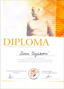 Осијек - Златна медаља Пете међународне изложбе иновација 2009. за свој ортопедски имобилизатор добио је Зоран Дујаковић  